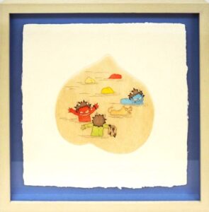 瀧下和之のMOMOTARO（版画）の作品写真　